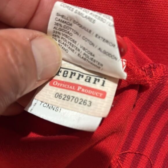 Cotton Poly Blend Ferrari Red Road Racer Shield Polo Golf Shirt XXL Puma Mens - Picture 4 of 8
